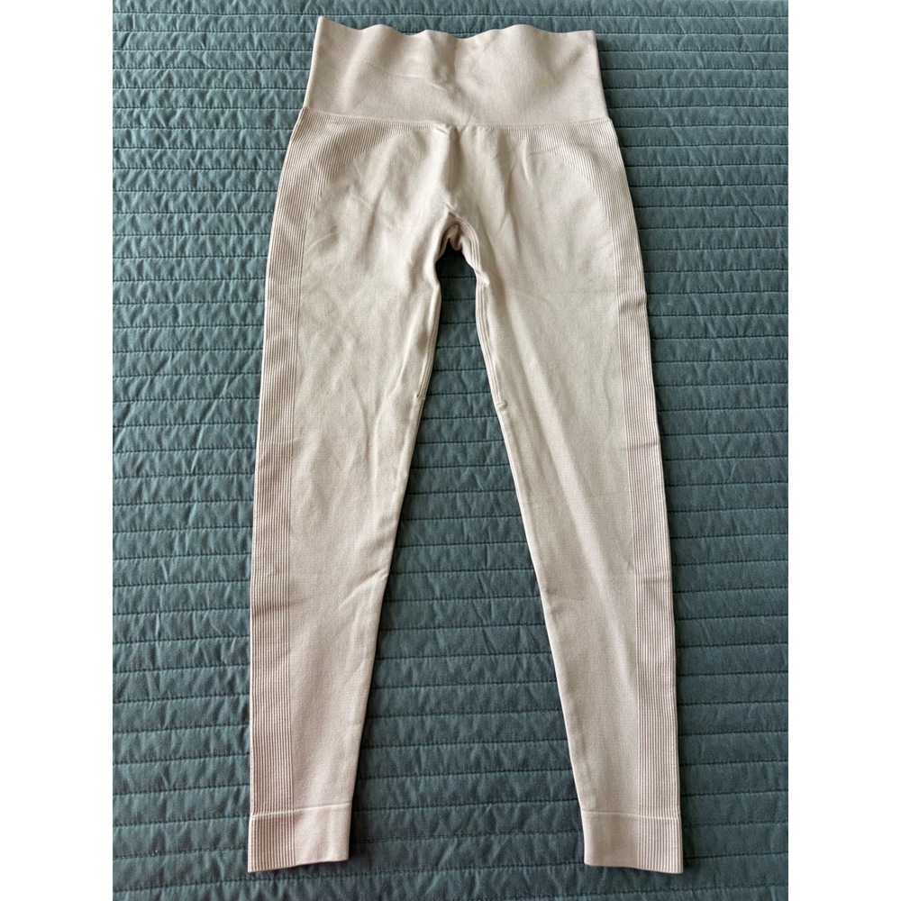 SET ACTIVE SCULPTFLEX High Waisted Ribbed Leggings Mauve Rose‎ Pink Small - Picture 2 of 9